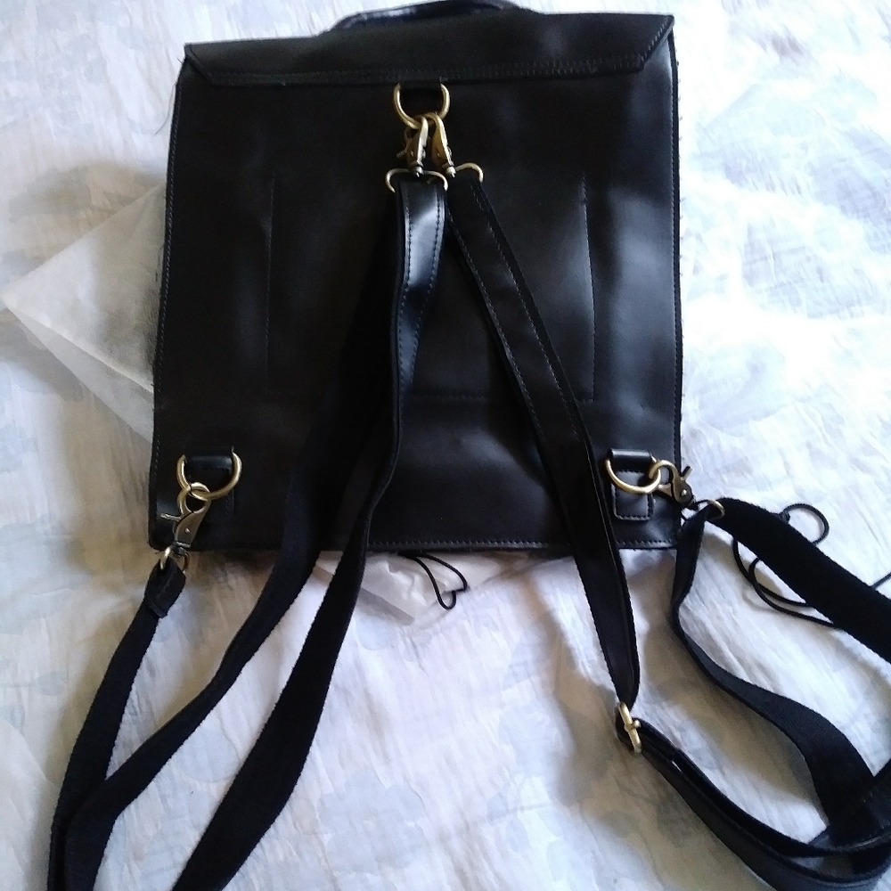 Leather backpack
